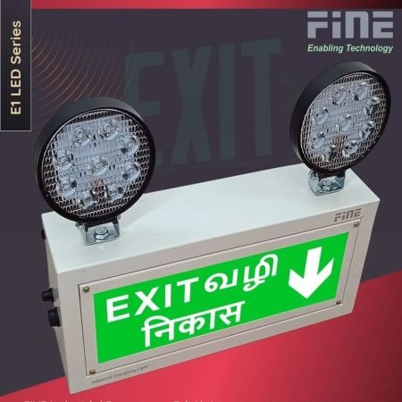 Finetech-Systems-Industrial-Emergency-Light-With-LED-Exit-Back-Light-Sign-Model-No-IBL-18LE1-E-Li